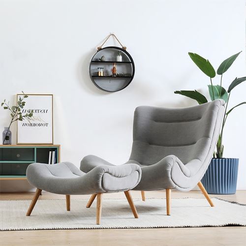 Modern design lazy chair fabric living room chair 