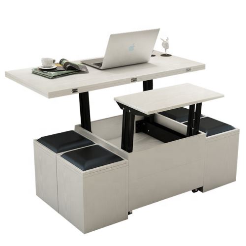 Multifunctional folding lift coffee table to dining table 
