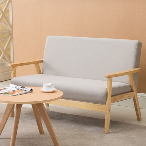Simple type livingroom sofa wood frame fabric sofa 