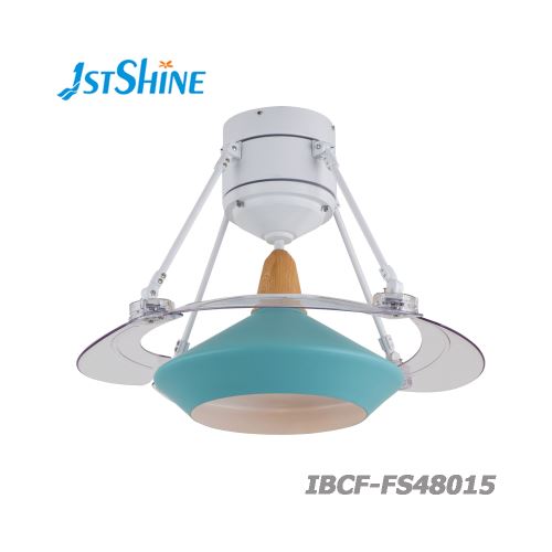 Decorative retractable hidden blade ceiling fan with LED chandelier light