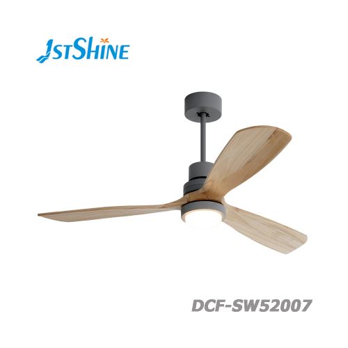 Wholesale home electric appliances AC low energy saving solid wood blade ceiling fans with LED light